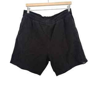 Zara Mens Waffle Knit Shorts XL Black Research Yourself Thermal Lounge